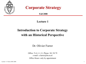 Corporate Strategy Lecture 1