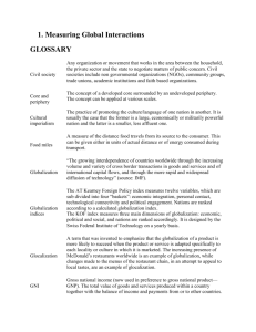 Glossary Measuring Global Interactions