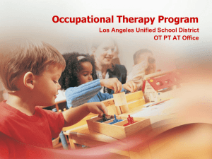 Occupational Therapy Program - Los Angeles Unified School District