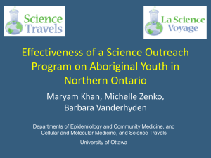 Effectiveness of a Science Outreach Program on Aboriginal Youth in