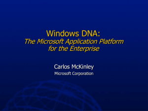 Microsoft Application Platform for the Enterprise