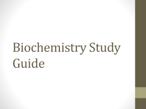 Biochemistry Study Guide