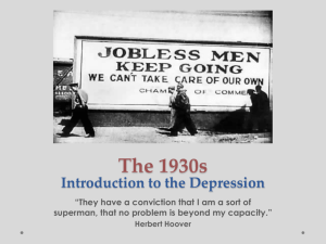 The 1930s Introduction to the Depression