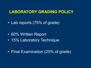 LABORATORY GRADING POLICY