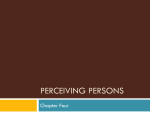 Perceiving Persons