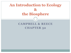 An Introduction to Ecology & the Biosphere
