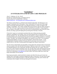 Pawspice an Integrative End ofLife Care Program