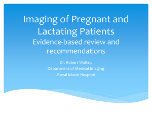 Imaging of Pregnant and Lactating Patients Evidence