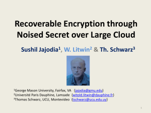Recoverable Encryption through Noised Secret over