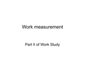 Work measurement[