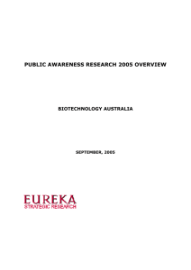 Public Awareness Research 2005 Overview