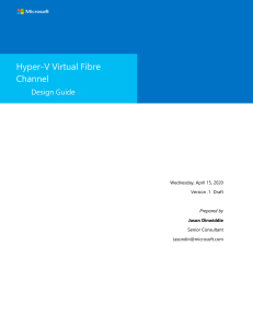 Hyper-V Virtual Fibre Channel Design Guide