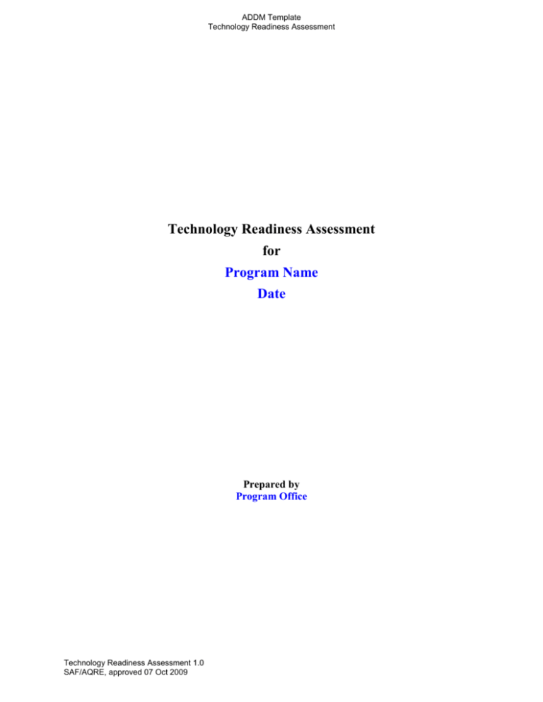 technology-readiness-assessment-template