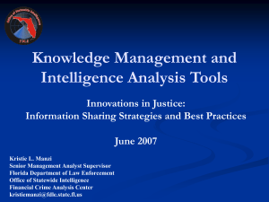 Knowledge Management & Intelligence Analysis Tools