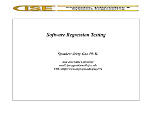 Software Regression Testing