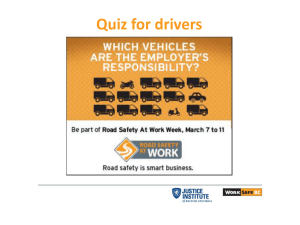 Quiz - Road Safety At Work