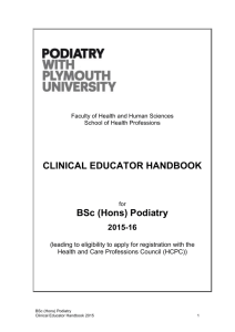 Podiatry Clinical Educator Handbook 2015