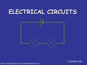 Electical Circuits - World of Teaching