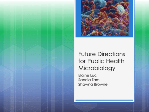 Future Directions for Public Health Microbiology