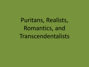 Romantics to Transcendentalists