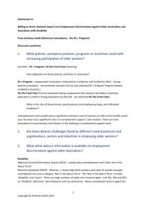 Submission to Willing to Work: National Inquiry into Employment