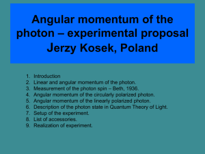 Angular momentum of the photon - HST