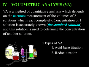 Volumetric Analysis