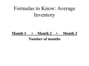 Inventory Turnover SLIDES ONLY