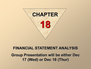 Dec 2 Chapter 18 Financial Statement Analysis BAT4M