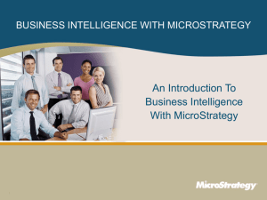 An Introduction To Business Intelligence With MicroStrategy