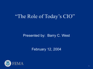 The Role of Today's CIO