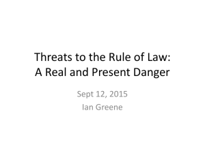 The Rule of Law Sept 12 2015 powerpoint