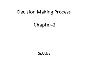 Chapter-2 Decision Making Process