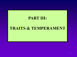 introduction to the study of traits