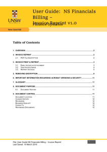 BI - Invoice Reprint - University of New South Wales