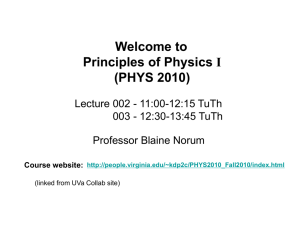 Lecture1-08-23 - University of Virginia