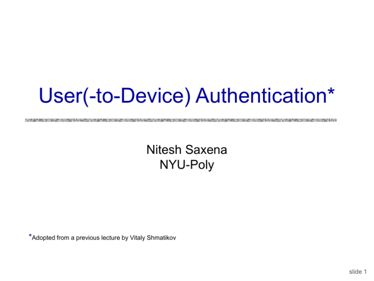CS 378 Network Security And Privacy
