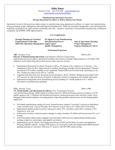 Sample Resumé #3