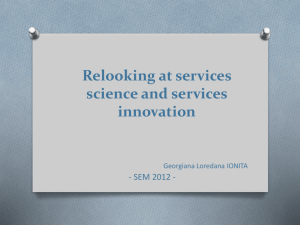 Relooking at services science and services innovation