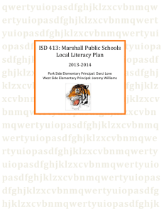 ISD 413: Marshall Public Schools Local Literacy Plan