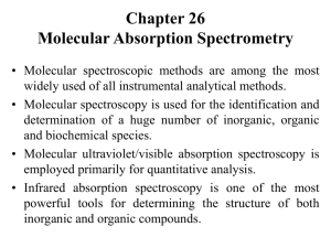 Chapter 23 Applying Molecular and Atomic Spectroscopic Methods