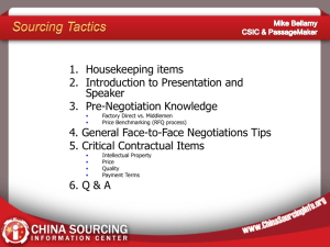 2: “Negotiations, Purchase Orders, and Contracts”