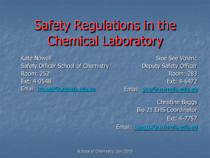 Safety Regulations in the Chemistry Lab