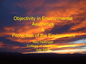 Objectivity in Environmental Aesthetics and Protection
