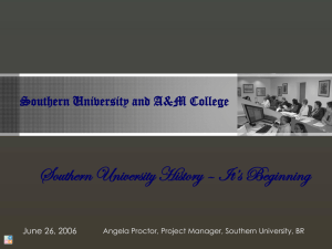 Angela Proctor (Presentation), Southern University and A&M College