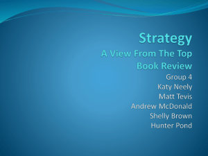 Strategy A View From The Top Book Review Group 4 Katy Neely