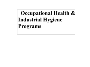 Occupational Health and Industrial Hygiene Programs