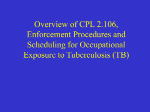 Occupational Exposure to Tuberculosis (TB)