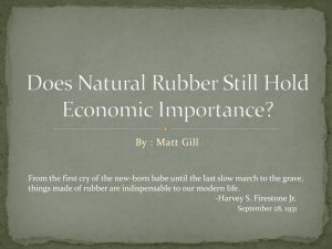 Does Natural Rubber Still Hold Econmic Importance?