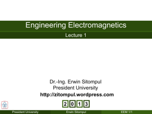Chapter 1 Vector Analysis - Erwin Sitompul